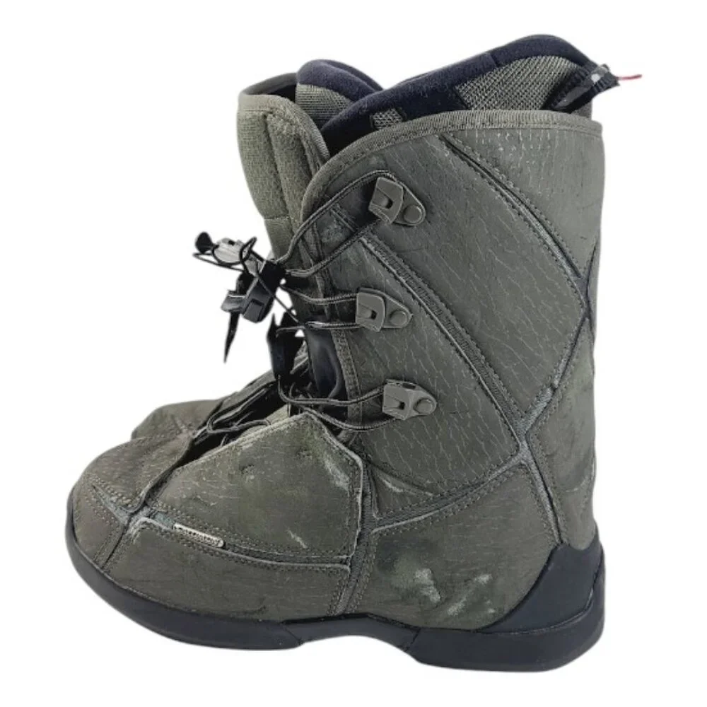 Salomon Men's Green Black Self F22 Leather Mid-Calf Snowboarding Boot‎ Size 9